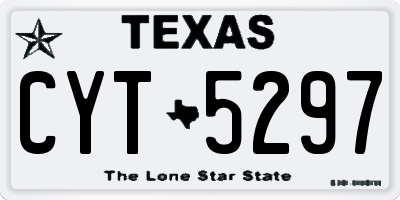 TX license plate CYT5297