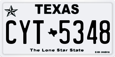 TX license plate CYT5348