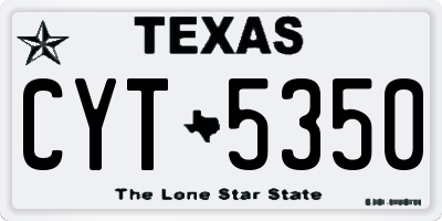 TX license plate CYT5350