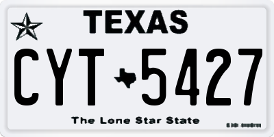 TX license plate CYT5427