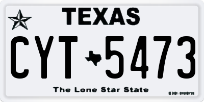TX license plate CYT5473