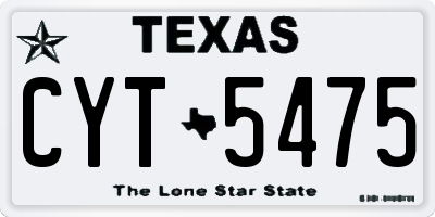 TX license plate CYT5475