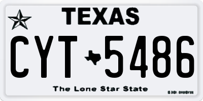 TX license plate CYT5486