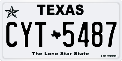 TX license plate CYT5487