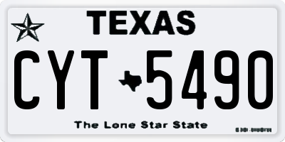 TX license plate CYT5490