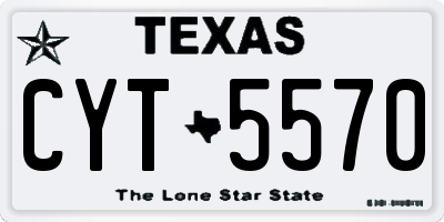 TX license plate CYT5570