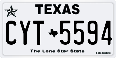 TX license plate CYT5594