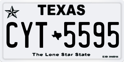 TX license plate CYT5595