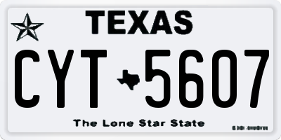TX license plate CYT5607