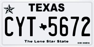 TX license plate CYT5672