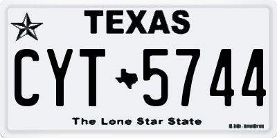 TX license plate CYT5744