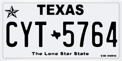TX license plate CYT5764