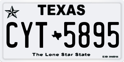 TX license plate CYT5895