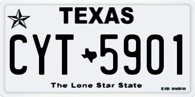 TX license plate CYT5901