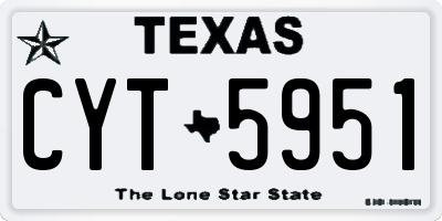 TX license plate CYT5951