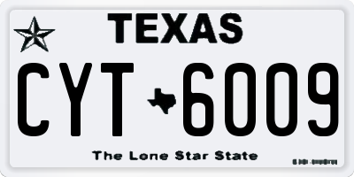 TX license plate CYT6009
