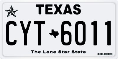 TX license plate CYT6011