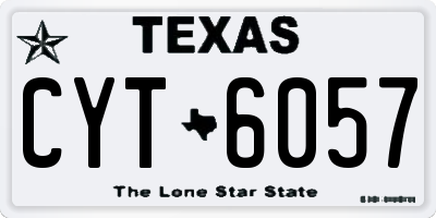 TX license plate CYT6057