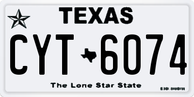 TX license plate CYT6074
