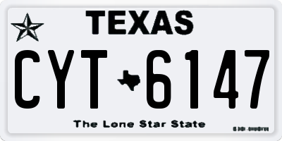 TX license plate CYT6147