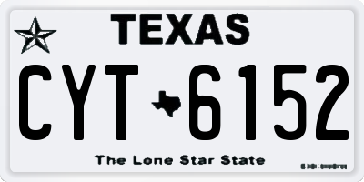 TX license plate CYT6152
