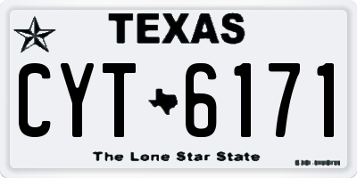 TX license plate CYT6171