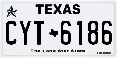 TX license plate CYT6186