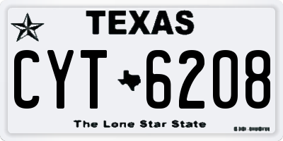 TX license plate CYT6208