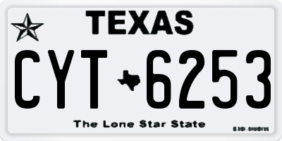 TX license plate CYT6253