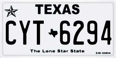 TX license plate CYT6294