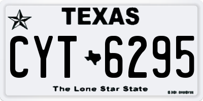 TX license plate CYT6295
