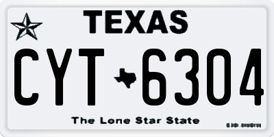 TX license plate CYT6304
