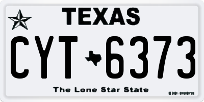 TX license plate CYT6373