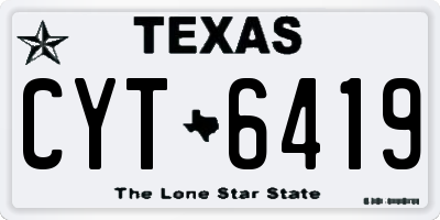 TX license plate CYT6419