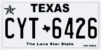 TX license plate CYT6426