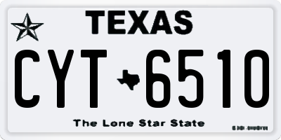TX license plate CYT6510