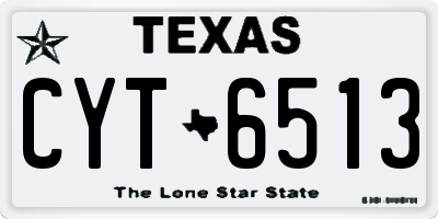 TX license plate CYT6513