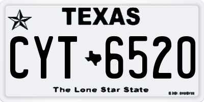TX license plate CYT6520