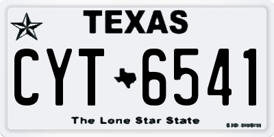TX license plate CYT6541