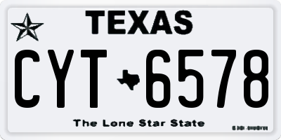 TX license plate CYT6578