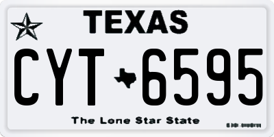 TX license plate CYT6595