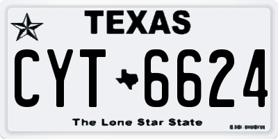 TX license plate CYT6624