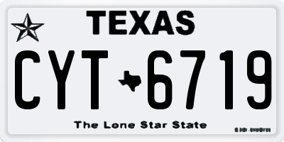 TX license plate CYT6719