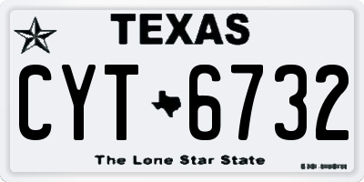 TX license plate CYT6732