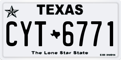 TX license plate CYT6771