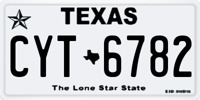 TX license plate CYT6782
