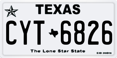 TX license plate CYT6826
