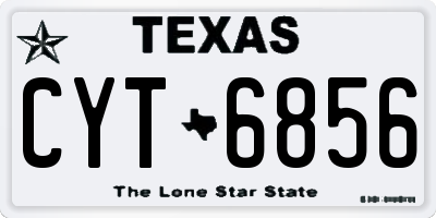 TX license plate CYT6856