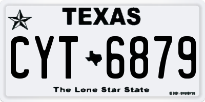 TX license plate CYT6879
