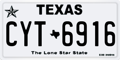 TX license plate CYT6916